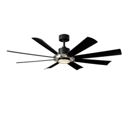 Modern Forms Aura Ceiling Fan 60IN 4CCT (Brushed Nickel/Matte Black)