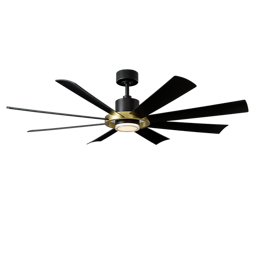 Modern Forms Aura Ceiling Fan 60IN 4CCT (Soft Brass/Matte Black)