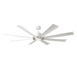 Modern Forms Aura Ceiling Fan 72IN 4CCT (Brushed Nickel/Matte White)