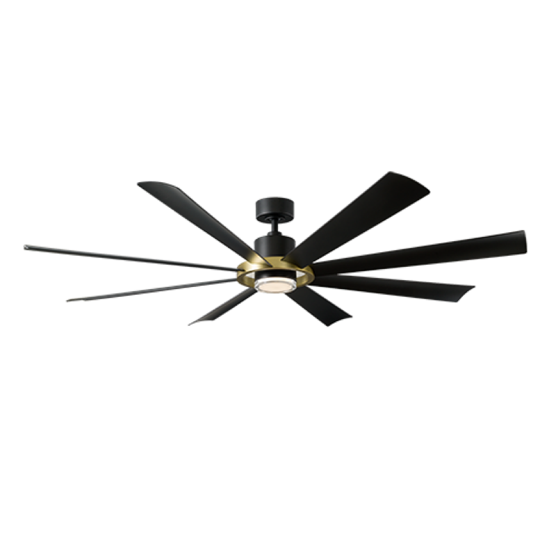 Modern Forms Aura Ceiling Fan 72IN 4CCT (Soft Brass/Matte Black)