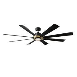 Modern Forms Aura Ceiling Fan 72IN 4CCT (Soft Brass/Matte Black)