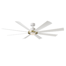 Modern Forms Aura Ceiling Fan 72IN (Soft Brass/Matte White)