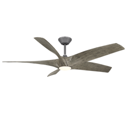 Modern Forms Zephyr 5 Ceiling Fan 62IN 4CCT (Graphite/Weathered Wood)