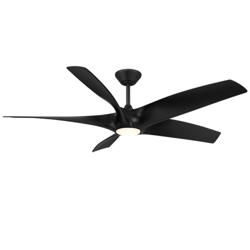 Modern Forms Zephyr 5 Ceiling Fan 62IN 4CCT (Matte Black)