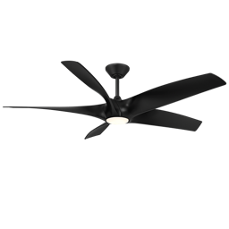 Modern Forms Zephyr 5 Ceiling Fan 62IN 4CCT (Matte Black)
