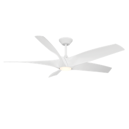 Modern Forms Zephyr 5 Ceiling Fan 62IN 4CCT (Matte White)