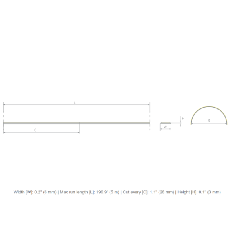 2.2W/FT Encapsulated IP65 Up/Down Bend Tape