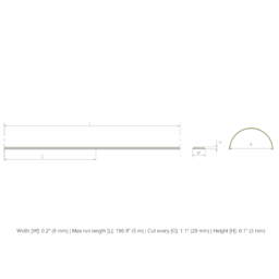 2.2W/FT Encapsulated IP65 Up/Down Bend Tape