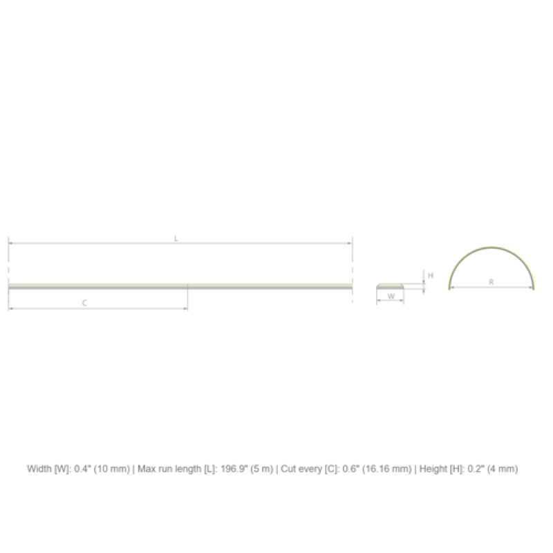5.8W/FT Encapsulated IP65 Up/Down Bend Tape