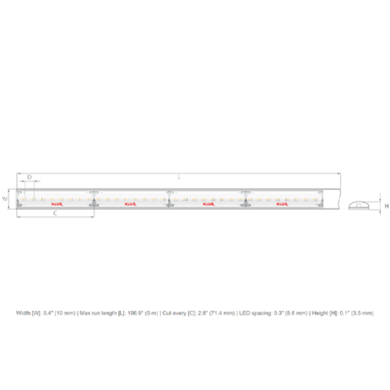 3.5W/FT Gel Coated IP65 Dim-to-Warm