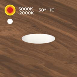 Micro R D M, 7W LED, 30-20K 90+, 50º, Dif, Wh, Wh, Ic, Phase, 1%, NO Enc