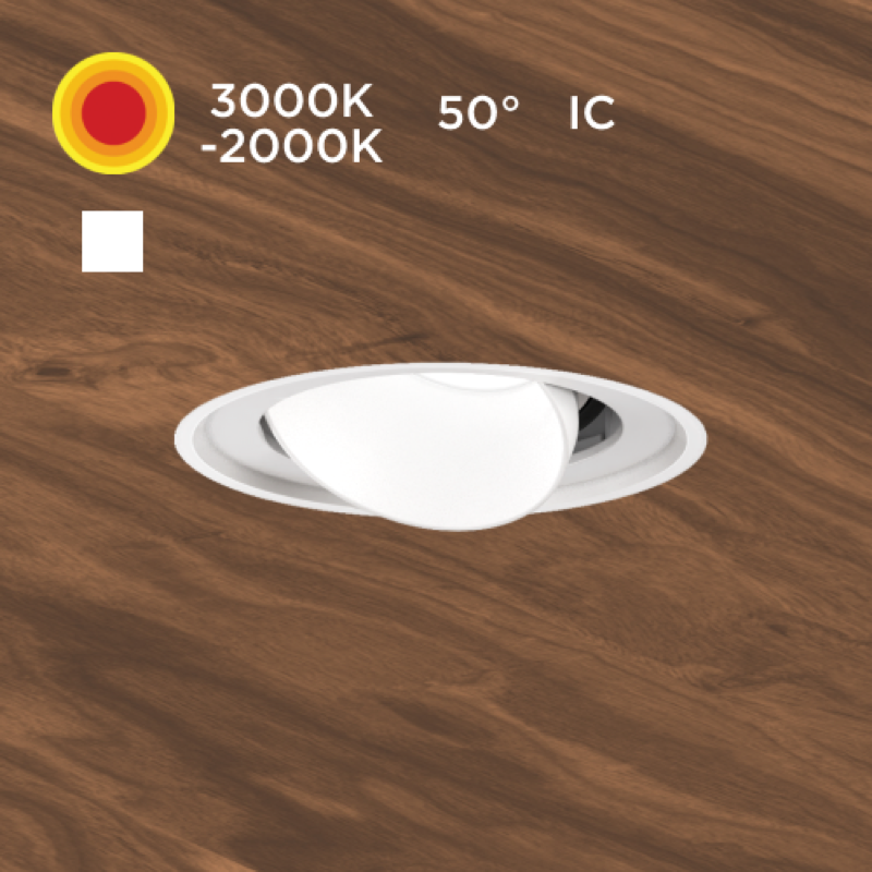 Micro S a M, 7W LED, 30-20K 90+, 50º, Dif, Wh, Wh, Ic, Phase, 1%, NO Enc