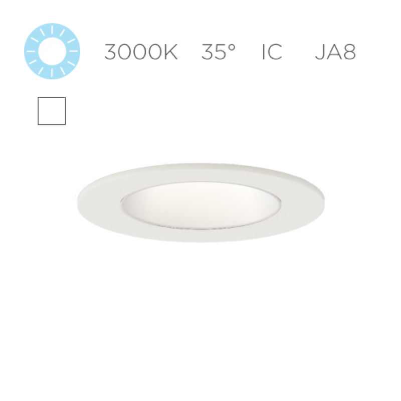 Micro S D F, 9W LED, 3000K 90+, 35º, Dif, Wh, Wh, Ic, Phase, 1%, NO Enc