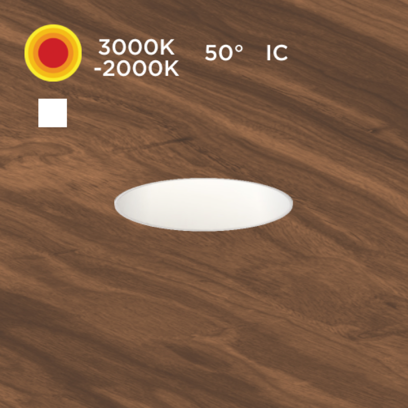 Micro S D M, 7W LED, 30-20K 90+, 50º, Dif, Wh, Wh, Ic, Phase, 1%, NO Enc