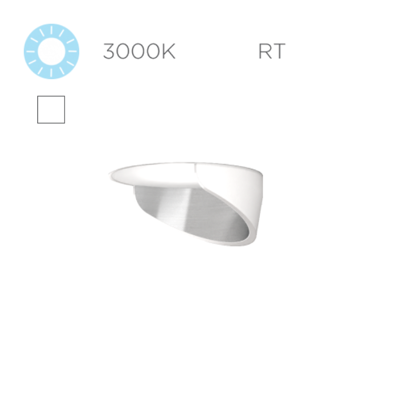 Micro S W F, 9W LED, 3000K 90+, Ww, Diff, Wh, Wh, Ret, Phase, 1%, NO Enc