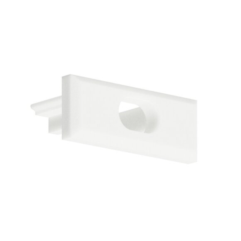Micro-Plus End Cap White/with Hole