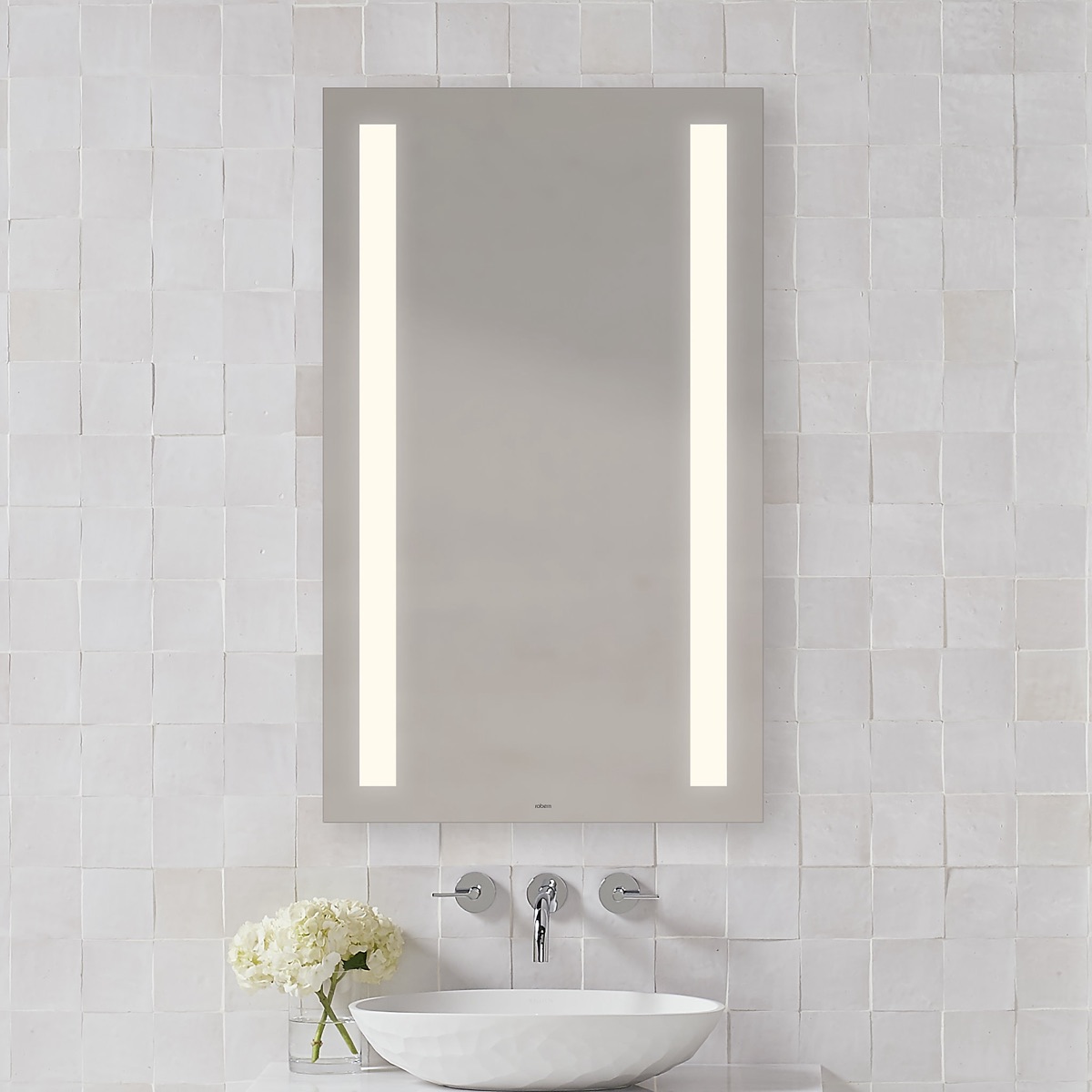 Core Lighted Mirror, Rectangle, Column Light Pattern