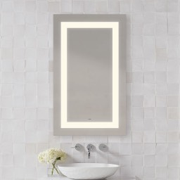 Core Lighted Mirror, Rectangle, Inset Light Pattern