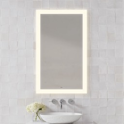 Core Lighted Mirror, Perimeter Light Pattern