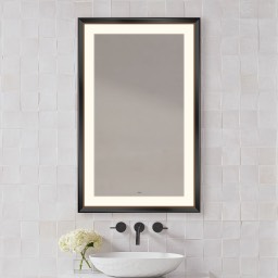 Framed Lighted Mirror, Chamfer Museum Frame